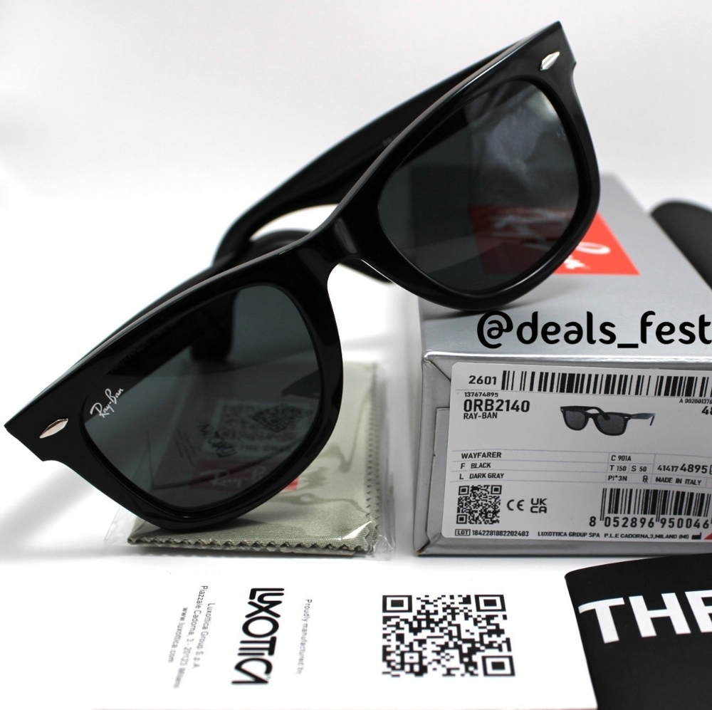 Model Display RayBan Wayfarer Black RB2140